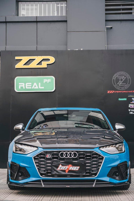 Audi S4 / A4 (with S-line bumper) B9.5 2020 2021 2022 2023 2024 with Aftermarket Parts - Front Canards Pre-preg Carbon Fiber from BCTXE Tuning