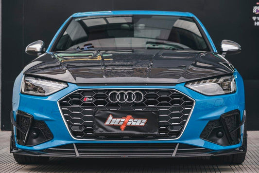 Audi S4 / A4 (with S-line bumper) B9.5 2020 2021 2022 2023 2024 with Aftermarket Parts - Front Canards Pre-preg Carbon Fiber from BCTXE Tuning