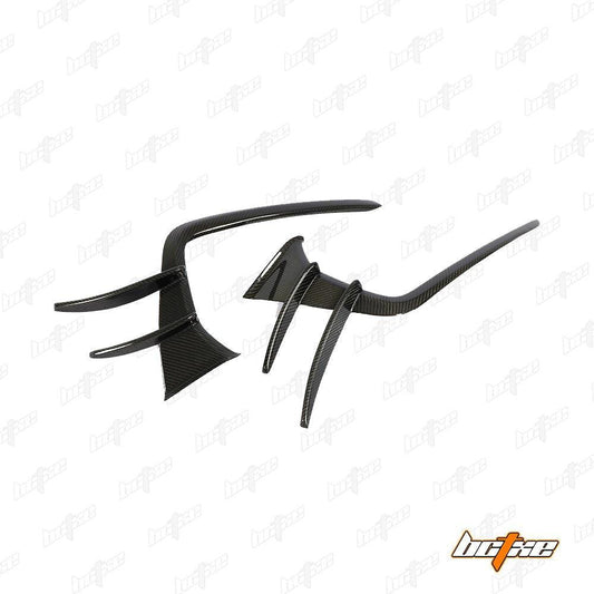 Audi S7 A7 (with s-line bumper, does not base model) C8 2019 2020 2021 2022 2023 2024 with Aftermarket Parts - Front Canards Carbon Fiber from BCTXE Tuning