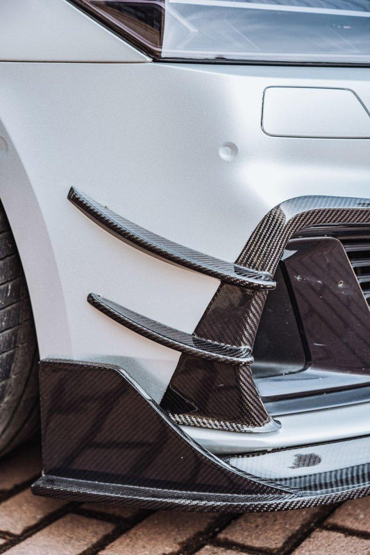 Audi S7 A7 (with s-line bumper, does not base model) C8 2019 2020 2021 2022 2023 2024 with Aftermarket Parts - Front Canards Carbon Fiber from BCTXE Tuning