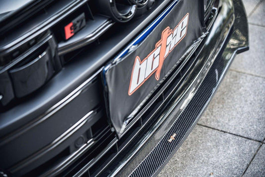 Audi S7 A7 (with s-line bumper, does not base model) C8 2019 2020 2021 2022 2023 2024 with Aftermarket Parts - Front Lip Carbon Fiber from BCTXE Tuning