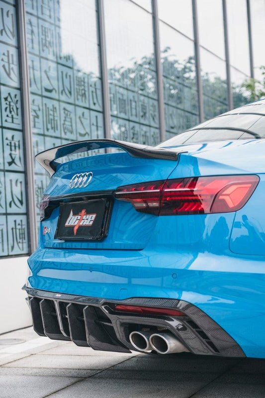 Audi S4 / A4 B9 B9.5 2017 2018 2019 2020 2021 2022 2023 2024 with Aftermarket Parts - V2 Rear Spoiler Carbon Fiber from BCTXE Tuning