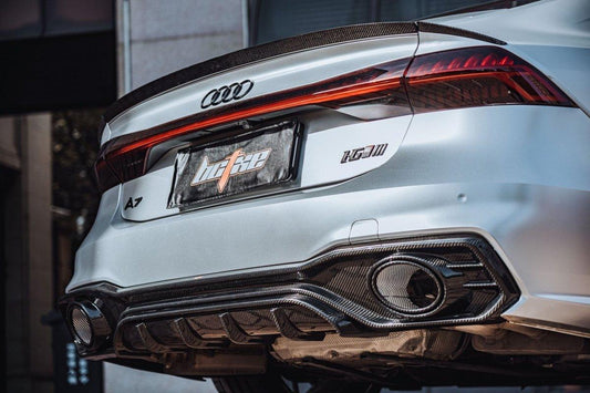 Audi RS7 S7 A7 C8 2019 2020 2021 2022 2023 2024 with Aftermarket Parts - V1 Rear Spoiler Carbon Fiber from BCTXE Tuning