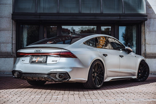 Audi RS7 S7 A7 C8 2019 2020 2021 2022 2023 2024 with Aftermarket Parts - V1 Rear Spoiler Carbon Fiber from BCTXE Tuning