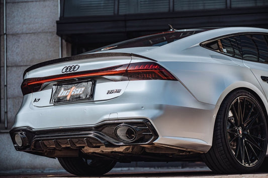 Audi RS7 S7 A7 C8 2019 2020 2021 2022 2023 2024 with Aftermarket Parts - V1 Rear Spoiler Carbon Fiber from BCTXE Tuning