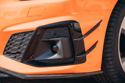 Audi S5 A5 S-line (with s-line bumper, does not base model) B9.5 2020 2021 2022 2023 2024 with Aftermarket Parts - Front Canards Pre-preg Carbon Fiber from BCTXE Tuning