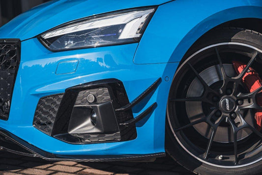 Audi S5 A5 S-line (with s-line bumper, does not base model) B9.5 2020 2021 2022 2023 2024 with Aftermarket Parts - Front Canards Pre-preg Carbon Fiber from BCTXE Tuning