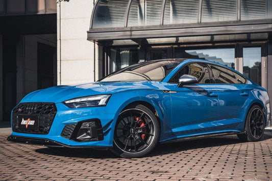 Audi S5 A5 S-line (with s-line bumper, does not base model) B9.5 2020 2021 2022 2023 2024 with Aftermarket Parts - Front Canards Pre-preg Carbon Fiber from BCTXE Tuning