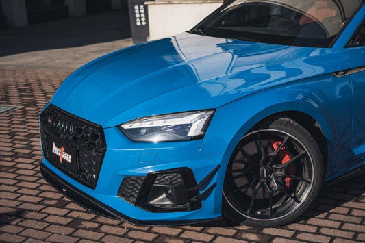 Audi S5 A5 S-line (with s-line bumper, does not base model) B9.5 2020 2021 2022 2023 2024 with Aftermarket Parts - Front Canards Pre-preg Carbon Fiber from BCTXE Tuning