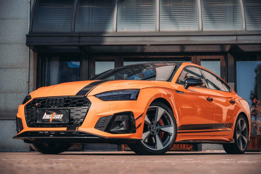 Audi S5 A5 S-line (with s-line bumper, does not base model) B9.5 2020 2021 2022 2023 2024 with Aftermarket Parts - Front Canards Pre-preg Carbon Fiber from BCTXE Tuning