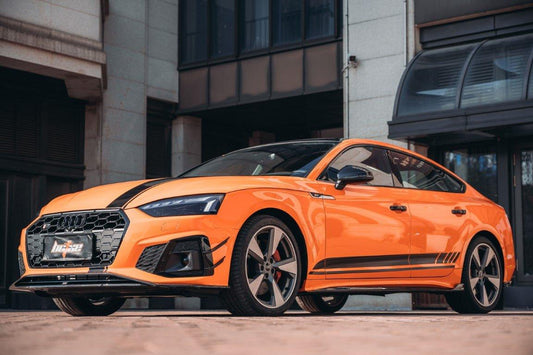 Audi S5 A5 S-line (with s-line bumper, does not base model) B9.5 2020 2021 2022 2023 2024 with Aftermarket Parts - Front Canards Pre-preg Carbon Fiber from BCTXE Tuning