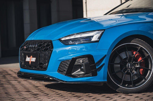 Audi S5 A5 S-line (with s-line bumper, does not base model) B9.5 2020 2021 2022 2023 2024 with Aftermarket Parts - Front Canards Pre-preg Carbon Fiber from BCTXE Tuning