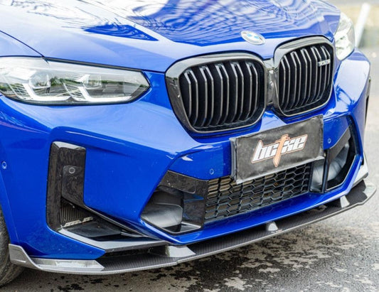 BMW X3M X3MC F97 LCI 2022 2023 2024 & X4M X4MC F98 LCI 2022 2023 2024 with Aftermarket Parts - Front Lip Pre-preg Carbon Fiber from BCTXE Tuning