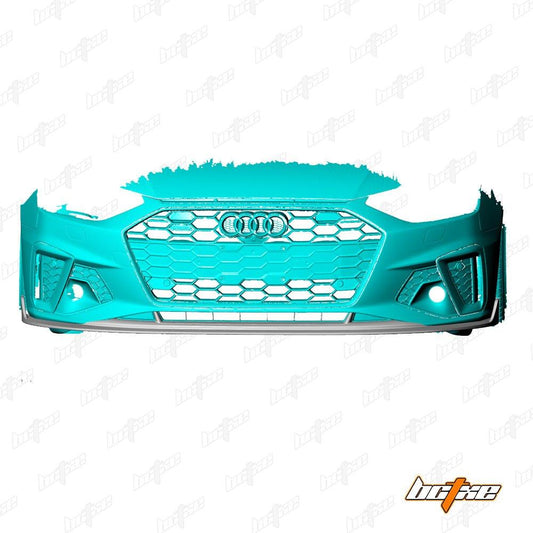 Audi S4 A4 S-line (with S-line bumper, does not fit base model) B9.5 2020 2021 2022 2023 2024 with Aftermarket Parts - V1 Front Lip Pre-preg Carbon Fiber from BCTXE Tuning