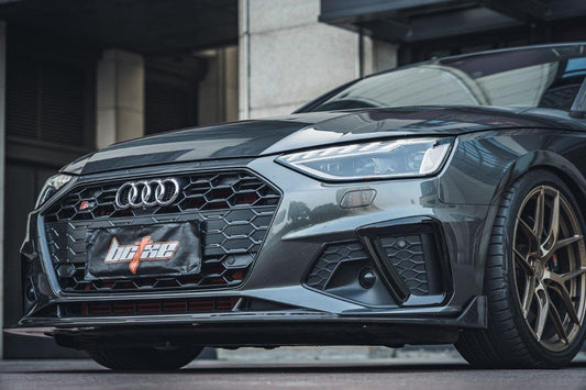 Audi S4 A4 S-line (with S-line bumper, does not fit base model) B9.5 2020 2021 2022 2023 2024 with Aftermarket Parts - V1 Front Lip Pre-preg Carbon Fiber from BCTXE Tuning
