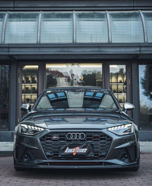 Audi S4 A4 S-line (with S-line bumper, does not fit base model) B9.5 2020 2021 2022 2023 2024 with Aftermarket Parts - V1 Front Lip Pre-preg Carbon Fiber from BCTXE Tuning