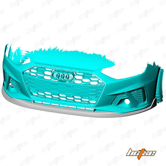 Audi S4 A4 S-line (with S-line bumper, does not fit base model) B9.5 2020 2021 2022 2023 2024 with Aftermarket Parts - V1 Front Lip Pre-preg Carbon Fiber from BCTXE Tuning