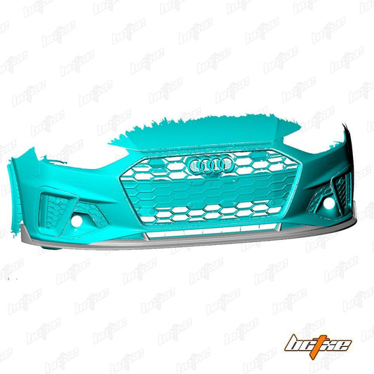 Audi S4 A4 S-line (with S-line bumper, does not fit base model) B9.5 2020 2021 2022 2023 2024 with Aftermarket Parts - V1 Front Lip Pre-preg Carbon Fiber from BCTXE Tuning