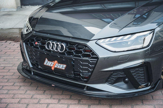 Audi S4 A4 S-line (with S-line bumper, does not fit base model) B9.5 2020 2021 2022 2023 2024 with Aftermarket Parts - V1 Front Lip Pre-preg Carbon Fiber from BCTXE Tuning