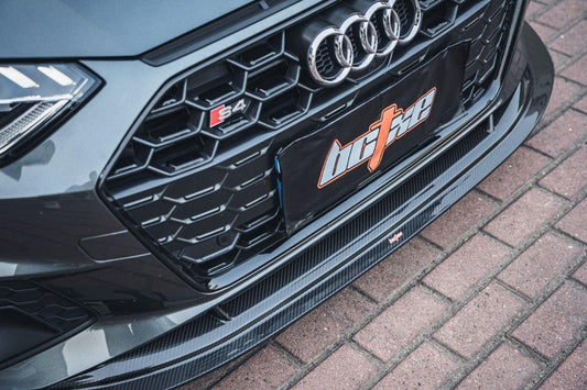 Audi S4 A4 S-line (with S-line bumper, does not fit base model) B9.5 2020 2021 2022 2023 2024 with Aftermarket Parts - V1 Front Lip Pre-preg Carbon Fiber from BCTXE Tuning