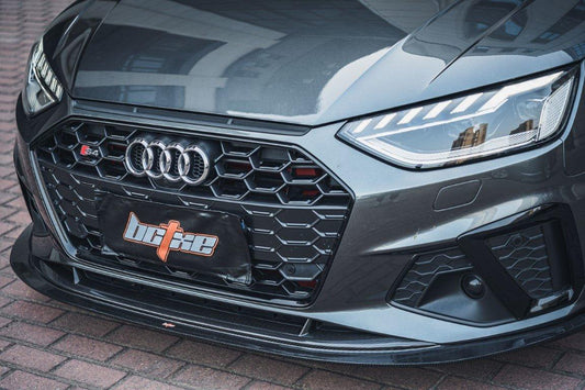 Audi S4 A4 S-line (with S-line bumper, does not fit base model) B9.5 2020 2021 2022 2023 2024 with Aftermarket Parts - V1 Front Lip Pre-preg Carbon Fiber from BCTXE Tuning