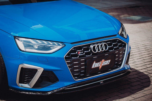 Audi S4 / A4 (with S-line bumper) B9.5 2020 2021 2022 2023 2024 with Aftermarket Parts - V2 Front Lip Pre-preg Carbon Fiber from BCTXE Tuning