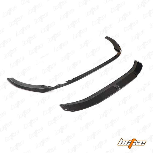 Audi S4 / A4 (with S-line bumper) B9.5 2020 2021 2022 2023 2024 with Aftermarket Parts - V2 Front Lip Pre-preg Carbon Fiber from BCTXE Tuning