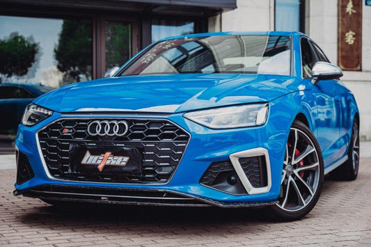 Audi S4 / A4 (with S-line bumper) B9.5 2020 2021 2022 2023 2024 with Aftermarket Parts - V2 Front Lip Pre-preg Carbon Fiber from BCTXE Tuning