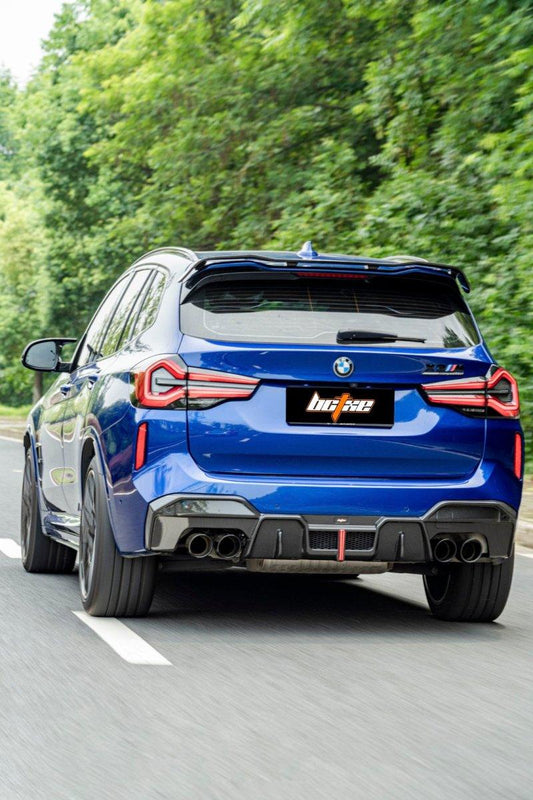 BMW X3 G01 LCI 2022 2023 2024 & X3M X3MC F97 LCI 2022 2023 2024 with Aftermarket Parts - Rear Diffuser Pre-preg Carbon Fiber from BCTXE Tuning
