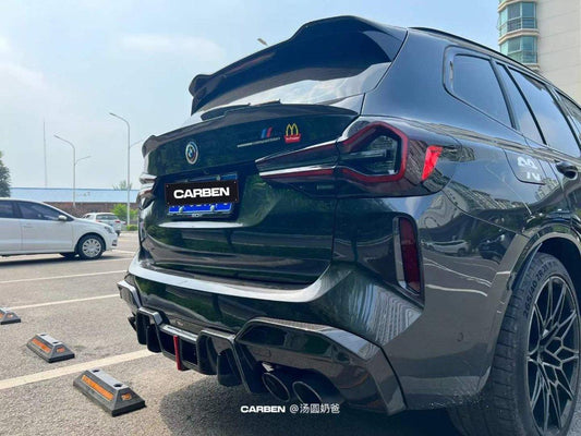 BMW X3 G01 LCI 2022 2023 2024 & X3M X3MC F97 LCI 2022 2023 2024 with Aftermarket Parts - Rear Diffuser Pre-preg Carbon Fiber from BCTXE Tuning
