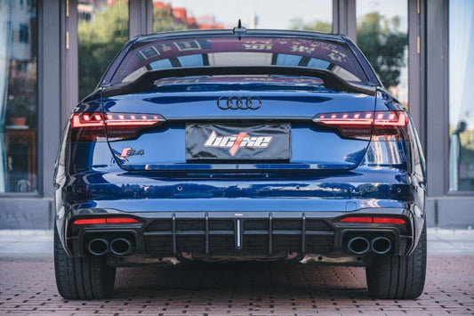 Audi S4 / A4 (with S-line bumper) B9.5 2020 2021 2022 2023 2024 with Aftermarket Parts - V1 Rear Diffuser Pre-preg Carbon Fiber from BCTXE Tuning