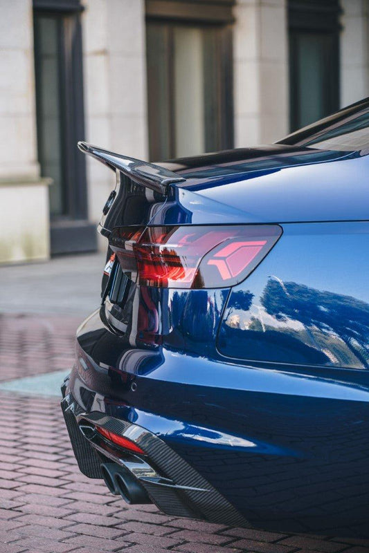 Audi S4 / A4 (with S-line bumper) B9.5 2020 2021 2022 2023 2024 with Aftermarket Parts - V1 Rear Diffuser Pre-preg Carbon Fiber from BCTXE Tuning