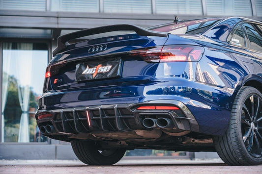 Audi S4 / A4 (with S-line bumper) B9.5 2020 2021 2022 2023 2024 with Aftermarket Parts - V1 Rear Diffuser Pre-preg Carbon Fiber from BCTXE Tuning