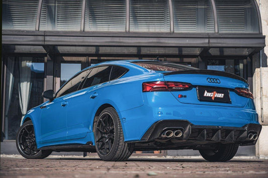 Audi S5 A5 (with s-line bumper, does not base model) B9.5 2020 2021 2022 2023 2024 with Aftermarket Parts - V1 Rear Diffuser Pre-preg Carbon Fiber from BCTXE Tuning