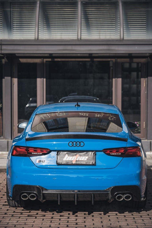 Audi S5 A5 (with s-line bumper, does not base model) B9.5 2020 2021 2022 2023 2024 with Aftermarket Parts - V1 Rear Diffuser Pre-preg Carbon Fiber from BCTXE Tuning