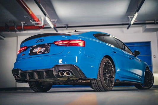 Audi S5 A5 (with s-line bumper, does not base model) B9.5 2020 2021 2022 2023 2024 with Aftermarket Parts - V1 Rear Diffuser Pre-preg Carbon Fiber from BCTXE Tuning
