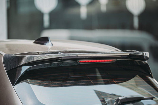 BMW X3 G01 Pre-LCI 2019 2020 2021 with Aftermarket Parts - Rear Roof Spoiler Carbon Fiber from BCTXE Tuning