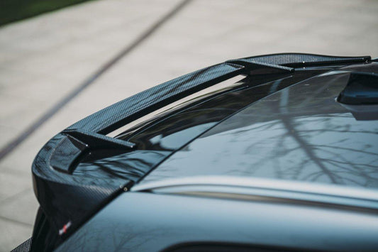 BMW X3 G01 Pre-LCI 2019 2020 2021 with Aftermarket Parts - Rear Roof Spoiler Carbon Fiber from BCTXE Tuning