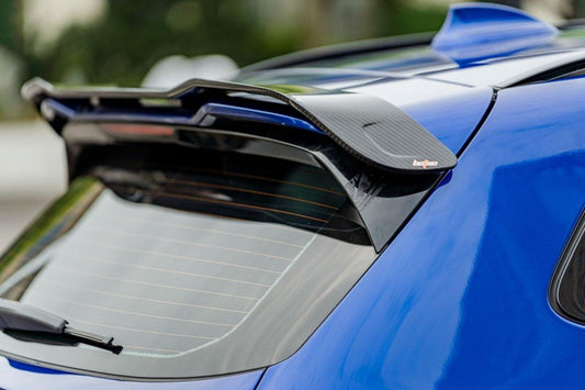 BMW X3M X3MC (F97) LCI 2022 2023 2024 with Aftermarket Parts - Rear Roof Spoiler Pre-preg Carbon Fiber from BCTXE Tuning