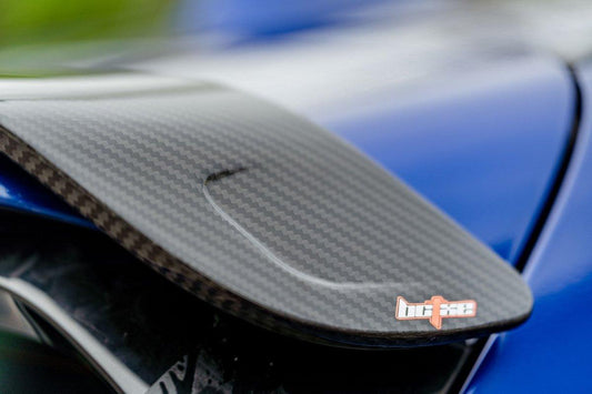 BMW X3M X3MC (F97) LCI 2022 2023 2024 with Aftermarket Parts - Rear Roof Spoiler Pre-preg Carbon Fiber from BCTXE Tuning