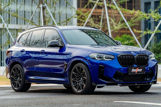 BMW X3 G01 & X3M X3MC F97 (Fits Both Pre-LCI & LCI) 2019 2020 2021 2022 2023 2024 & X4 G02 & X4M X4MC F98 (Fits Both Pre-LCI & LCI) 2019 2020 2021 2022 2023 2024 with Aftermarket Parts - V2 Side Skirts Pre-preg Carbon Fiber from BCTXE Tuning