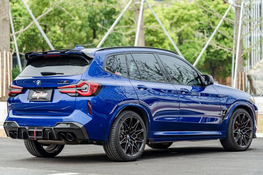 BMW X3 G01 & X3M X3MC F97 (Fits Both Pre-LCI & LCI) 2019 2020 2021 2022 2023 2024 & X4 G02 & X4M X4MC F98 (Fits Both Pre-LCI & LCI) 2019 2020 2021 2022 2023 2024 with Aftermarket Parts - V2 Side Skirts Pre-preg Carbon Fiber from BCTXE Tuning