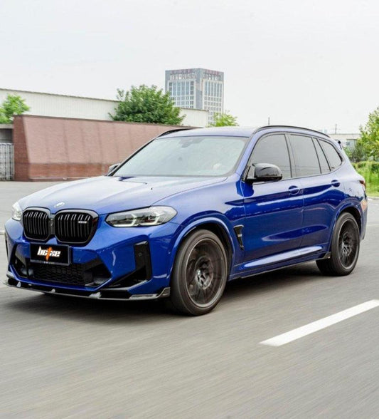 BMW X3 G01 & X3M X3MC F97 (Fits Both Pre-LCI & LCI) 2019 2020 2021 2022 2023 2024 & X4 G02 & X4M X4MC F98 (Fits Both Pre-LCI & LCI) 2019 2020 2021 2022 2023 2024 with Aftermarket Parts - V2 Side Skirts Pre-preg Carbon Fiber from BCTXE Tuning