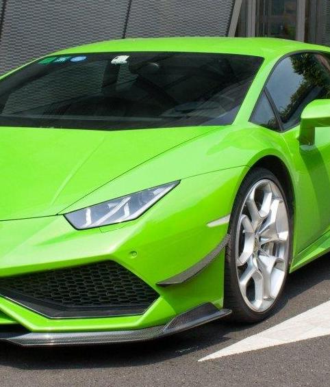 Lamborghini Huracan LP610 2015-2018 with Aftermarket Parts - Front Bumper Canards Carbon Fiber / FRP from CMST Tuning