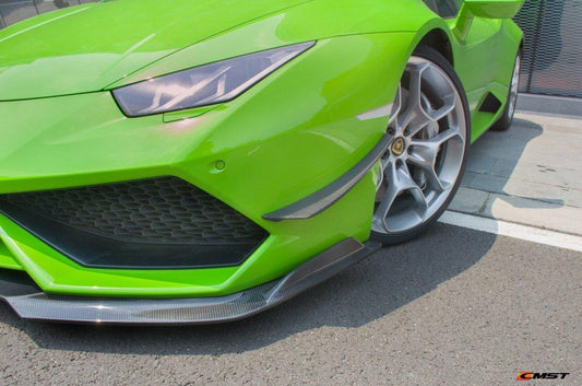 Lamborghini Huracan LP610 2015-2018 with Aftermarket Parts - Front Bumper Canards Carbon Fiber / FRP from CMST Tuning