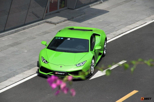 Lamborghini Huracan LP610 2015-2018 with Aftermarket Parts - Front Bumper Canards Carbon Fiber / FRP from CMST Tuning