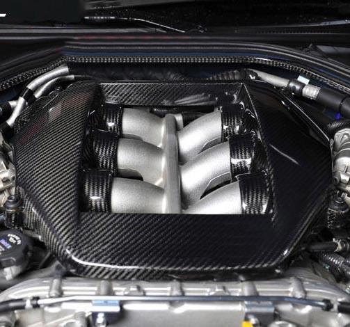 Nissan GTR Nismo T-Spec Black Edition Track Eidtion Premium Pure 2008-2023 with Aftermarket Parts - Engine Cover Carbon Fiber / FRP from CMST Tuning