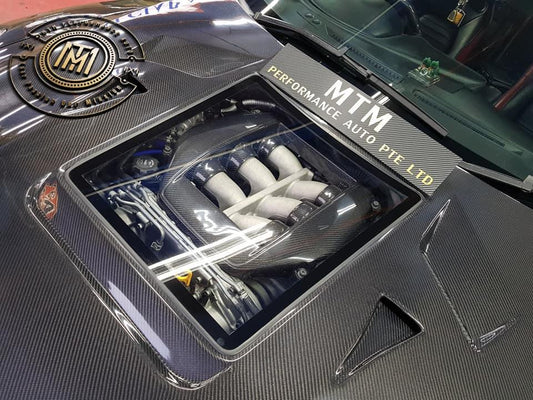 Nissan GTR Nismo T-Spec Black Edition Track Eidtion Premium Pure 2008-2023 with Aftermarket Parts - Engine Cover Carbon Fiber / FRP from CMST Tuning