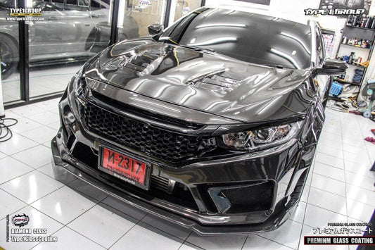 Upgrade Your Honda Civic 10th Gen FC1 FC2 FC5 FC6 2016-2021 & Civic 10th Gen FC3 FC4 FK7 2017-2021 with Aftermarket Parts - Front Bumper & Lip Carbon Fiber / FRP from CMST Tuning