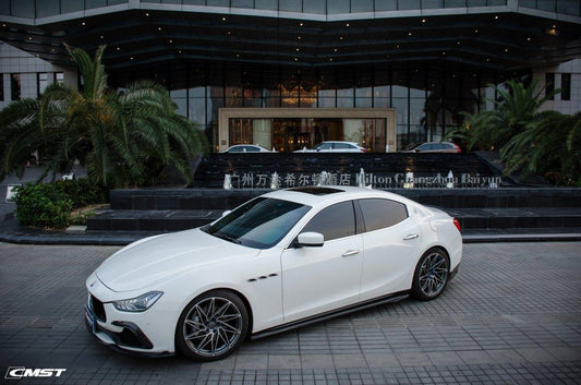 Maserati Ghibli 2014-2017 with Aftermarket Parts - Front Bumper Insert Trim Carbon Fiber / FRP from CMST Tuning